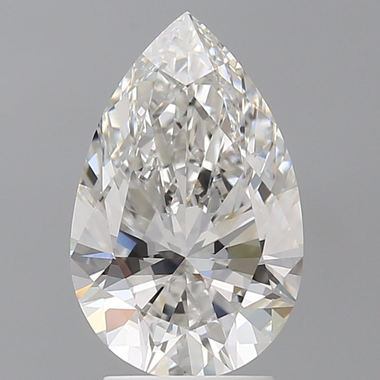 3.05 Carat Pear Shaped, Ideal Cut, F Color, VVS2 Clarity, IGI Certified Lab Grown Diamond