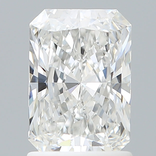 1.54 Carat Radiant Shaped, Ideal Cut, E Color, VVS2 Clarity, IGI Certified Lab Grown Diamond