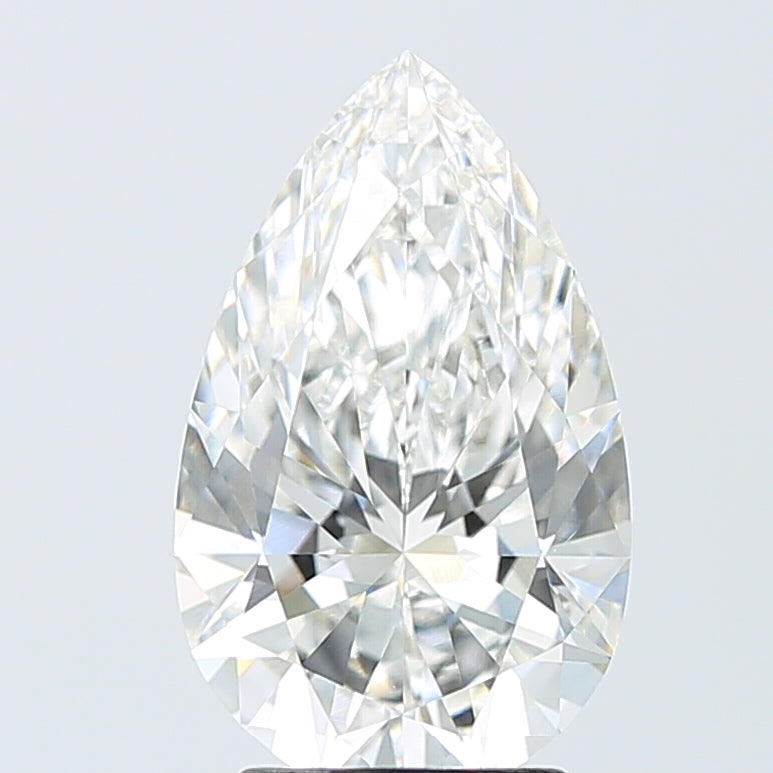 3.10 Carat Pear Shaped, Ideal Cut, F Color, VVS2 Clarity, IGI Certified Lab Grown Diamond