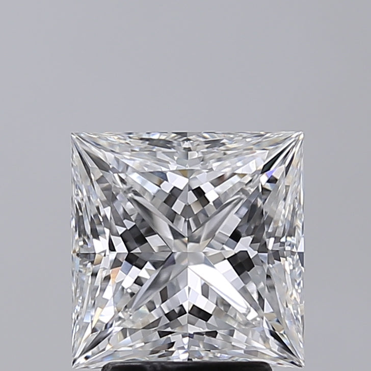 3.02 Carat Princess Shaped, Excellent Cut, E Color, VVS2 Clarity, IGI Certified Lab Grown Diamond