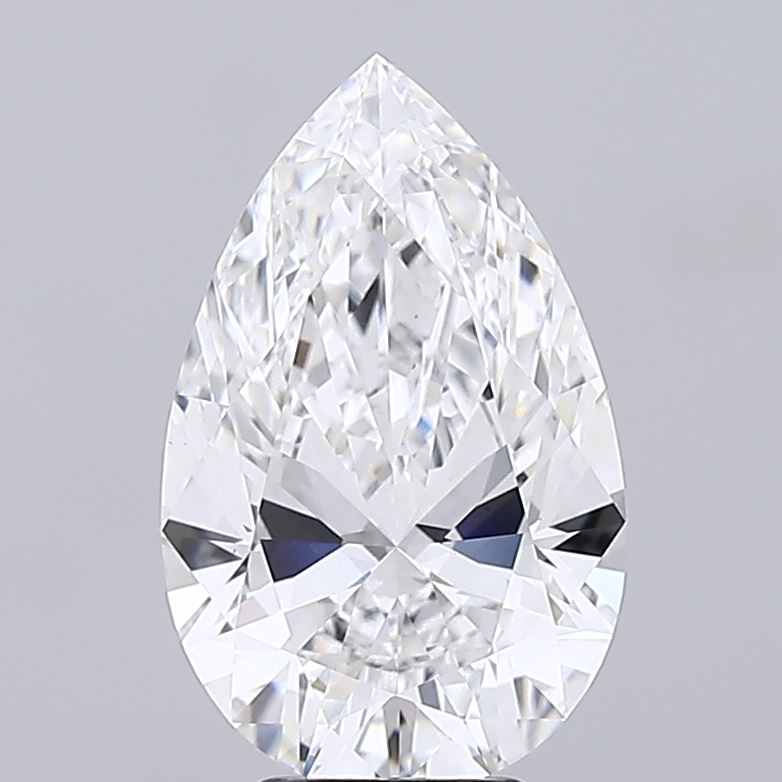 5.09 Carat Pear Shaped, Ideal Cut, E Color, VS1 Clarity, IGI Certified Lab Grown Diamond