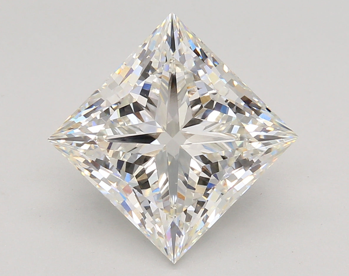 5.06 Carat Princess Shaped, Ideal Cut, G Color, VS1 Clarity, IGI Certified Lab Grown Diamond