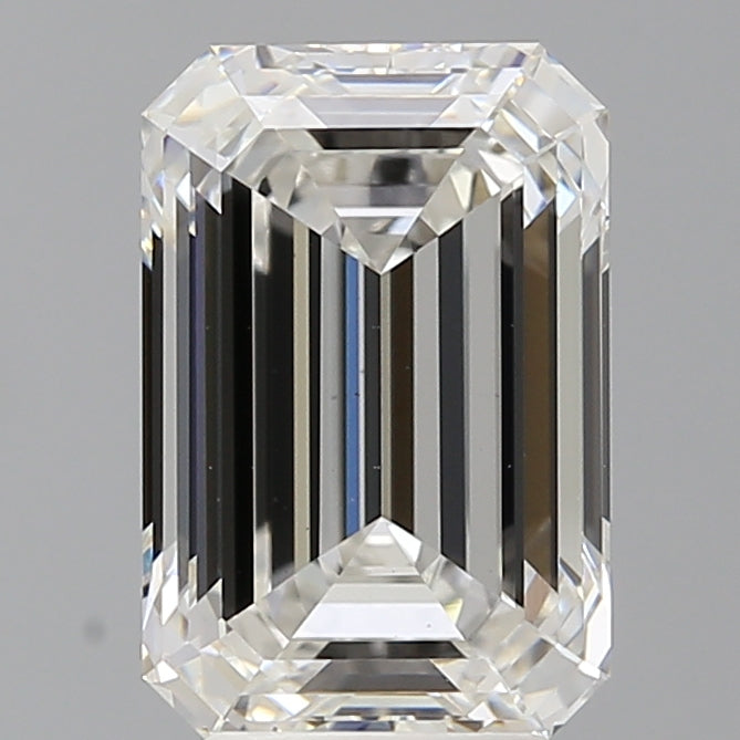 4.05 Carat Emerald Shaped, Ideal Cut, F Color, VVS2 Clarity, IGI Certified Lab Grown Diamond