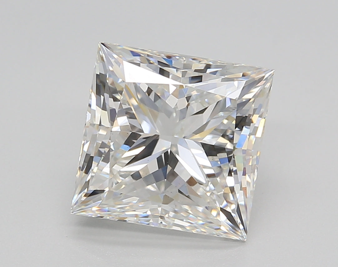 4.01 Carat Princess Shaped, Ideal Cut, F Color, VS2 Clarity, GIA Certified Lab Grown Diamond