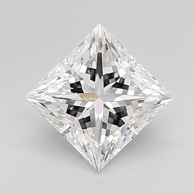 1.53 Carat Princess Shaped, Ideal Cut, D Color, VVS2 Clarity, IGI Certified Lab Grown Diamond