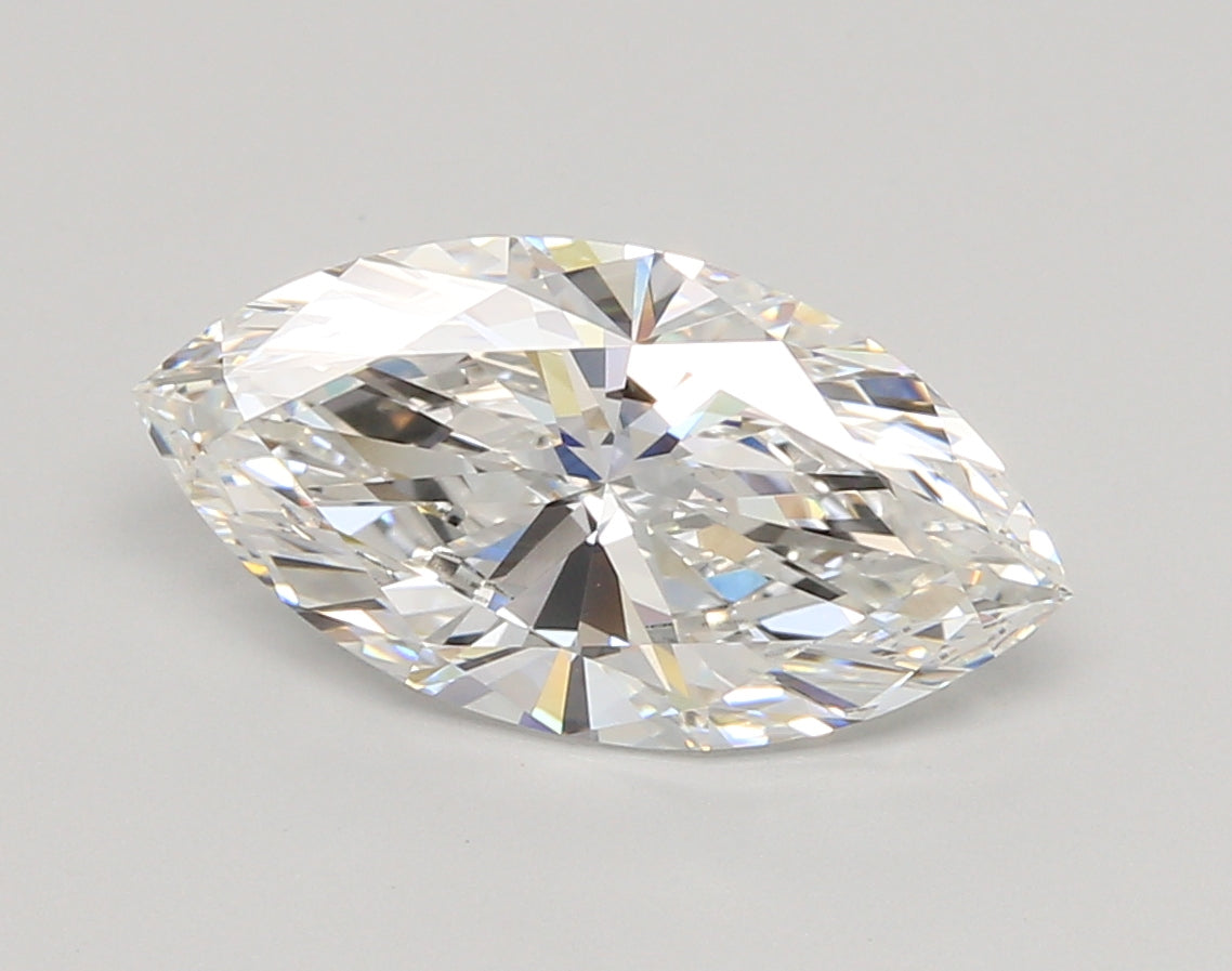 3.01 Carat Marquise Shaped, Ideal Cut, E Color, VVS2 Clarity, IGI Certified Lab Grown Diamond