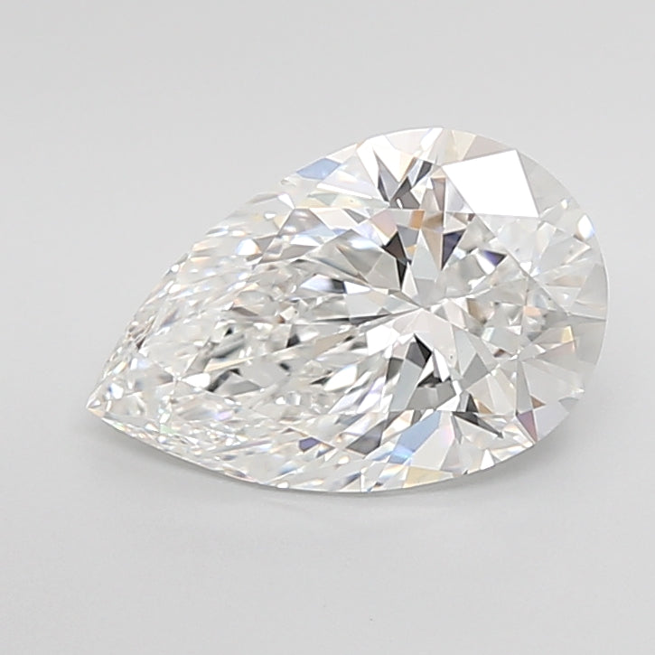 3.01 Carat Pear Shaped, Ideal Cut, E Color, VVS2 Clarity, IGI Certified Lab Grown Diamond