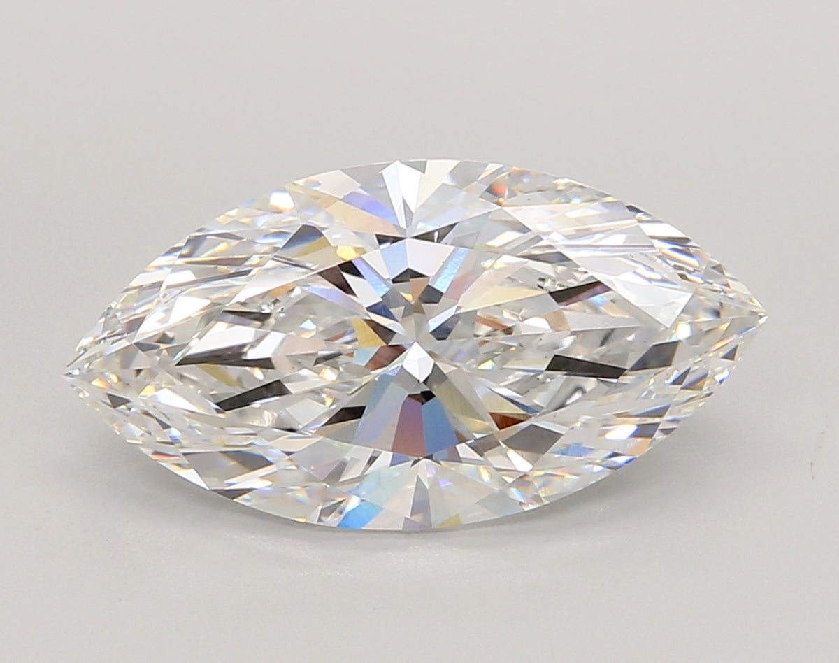 5.05 Carat Marquise Shaped, Ideal Cut, E Color, VS1 Clarity, IGI Certified Lab Grown Diamond