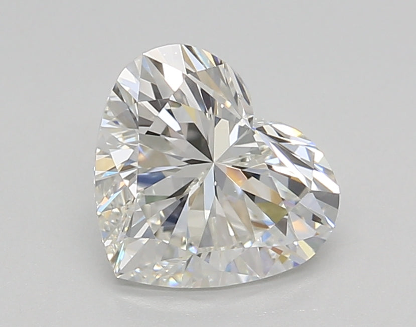 1.51 Carat Heart Shaped, Ideal Cut, F Color, VVS1 Clarity, IGI Certified Lab Grown Diamond
