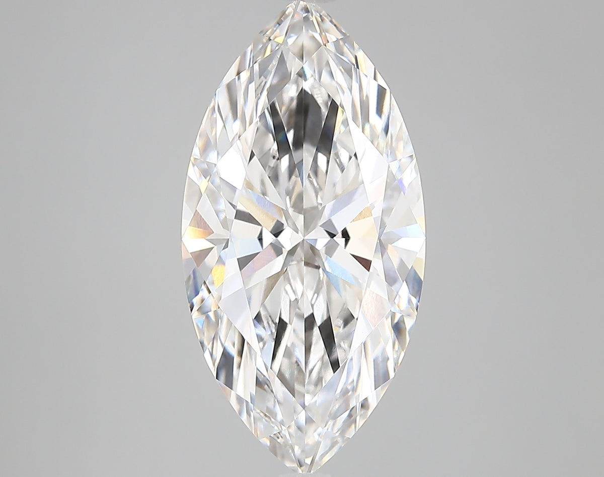 5.54 Carat Marquise Shaped, Very Good Cut, E Color, VVS2 Clarity, IGI Certified Lab Grown Diamond