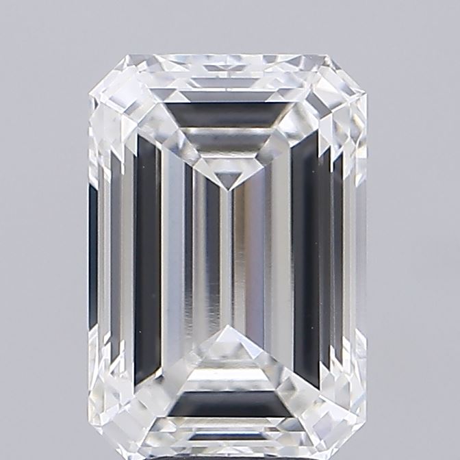 4.08 Carat Emerald Shaped, Ideal Cut, F Color, VS1 Clarity, IGI Certified Lab Grown Diamond