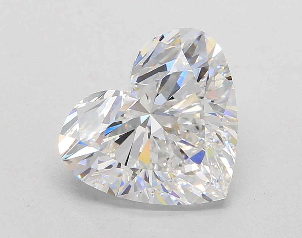 4.01 Carat Heart Shaped, Ideal Cut, E Color, VVS2 Clarity, IGI Certified Lab Grown Diamond
