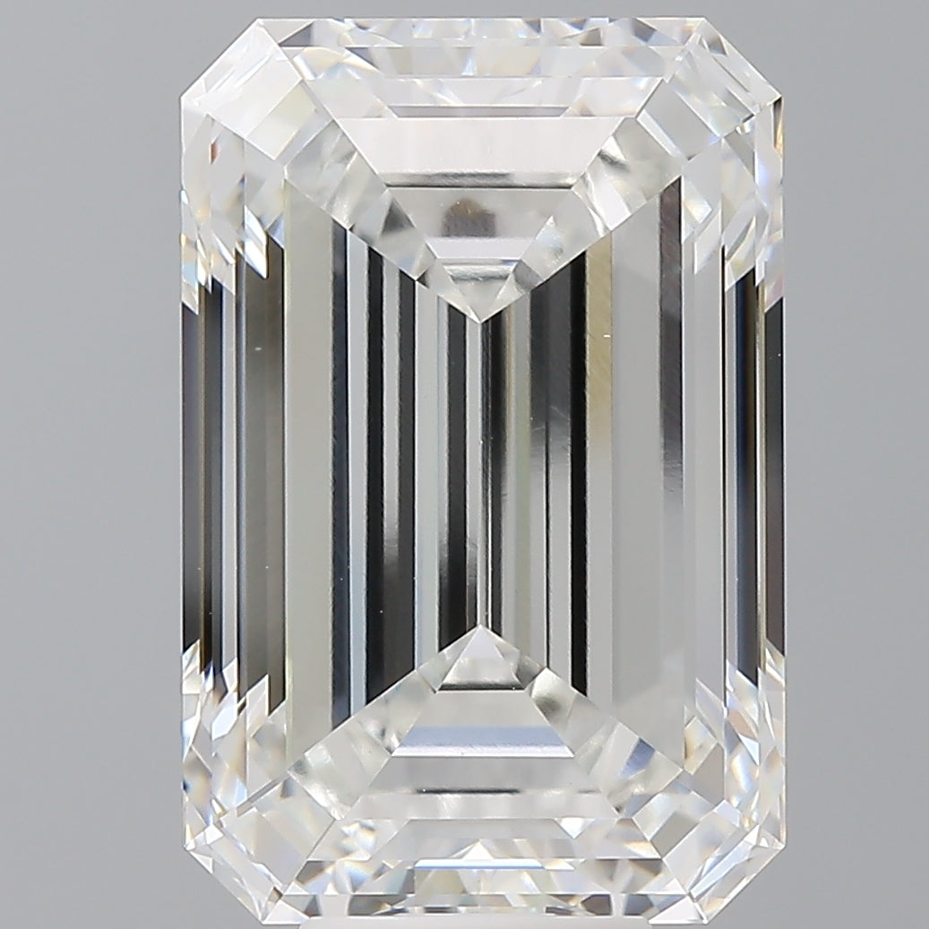 10.60 Carat Emerald Shaped, Ideal Cut, F Color, VS1 Clarity, IGI Certified Lab Grown Diamond