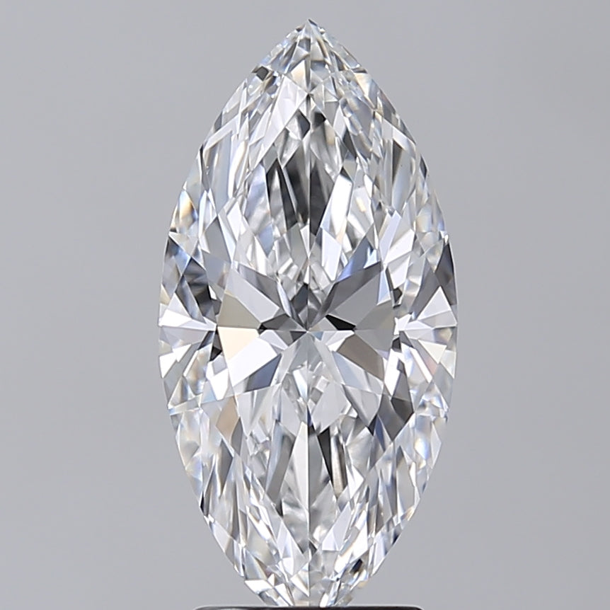 3.01 Carat Marquise Shaped, Excellent Cut, E Color, VVS2 Clarity, IGI Certified Lab Grown Diamond