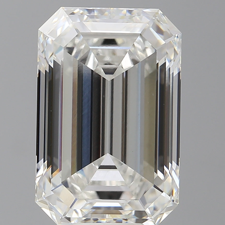 11.08 Carat Emerald Shaped, Ideal Cut, F Color, VVS2 Clarity, IGI Certified Lab Grown Diamond