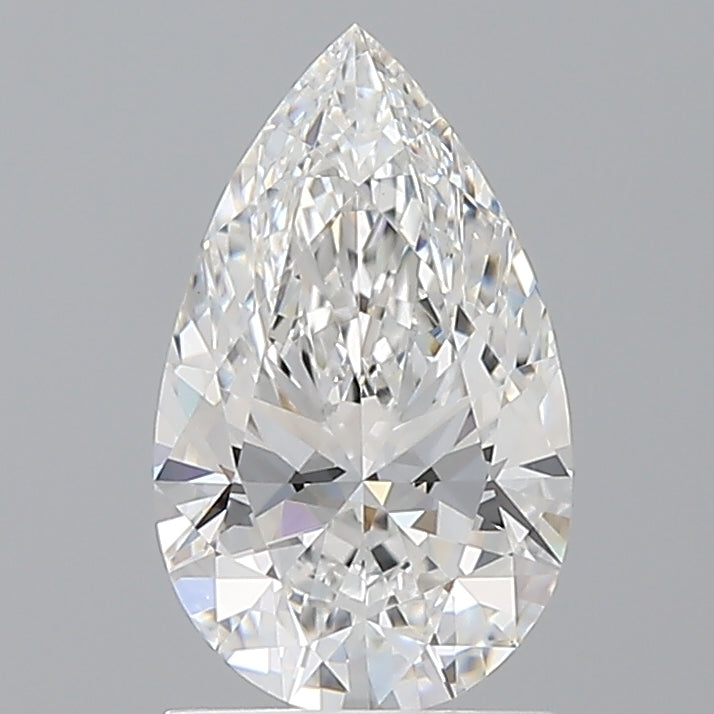 1.54 Carat Pear Shaped, Ideal Cut, E Color, VVS2 Clarity, IGI Certified Lab Grown Diamond