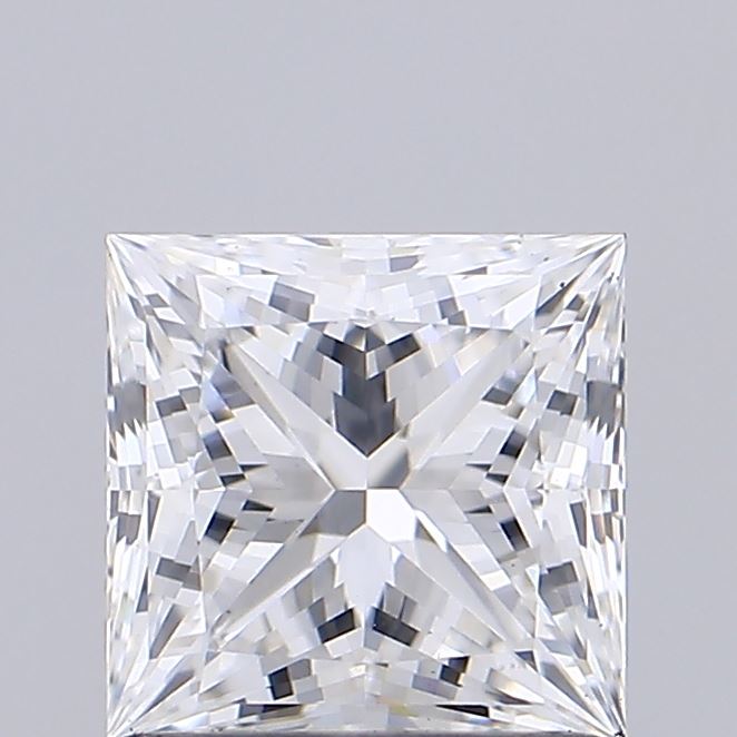 1.08 Carat Princess Shaped, Ideal Cut, E Color, VS1 Clarity, IGI Certified Lab Grown Diamond