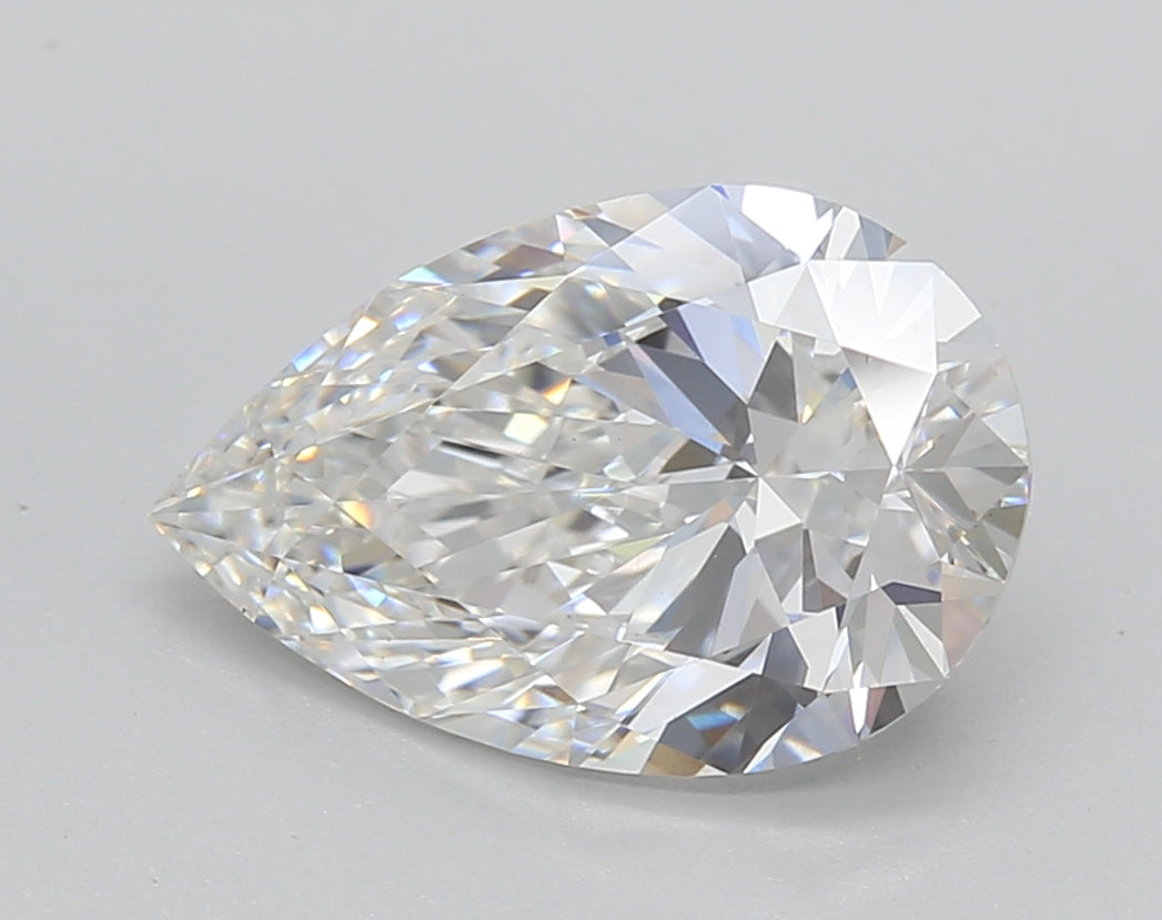 3.02 Carat Pear Shaped, Ideal Cut, E Color, VS1 Clarity, IGI Certified Lab Grown Diamond