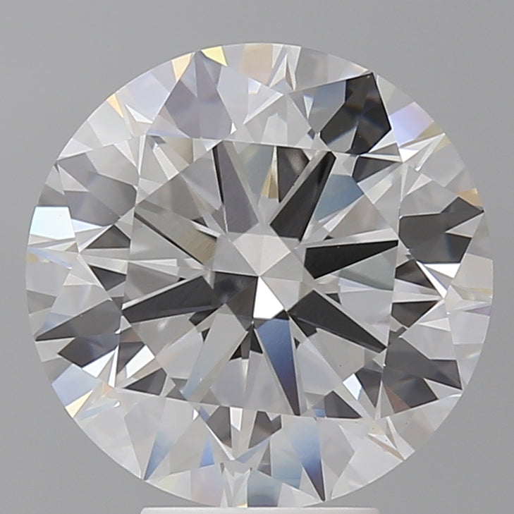 6.08 Carat Round Shaped, Excellent Cut, F Color, VVS2 Clarity, IGI Certified Lab Grown Diamond