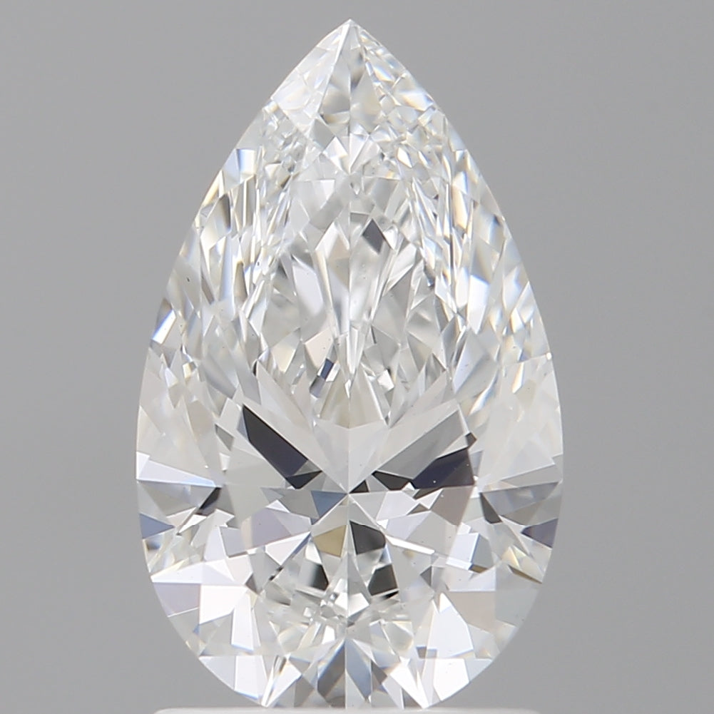 1.59 Carat Pear Shaped, Ideal Cut, E Color, VS1 Clarity, IGI Certified Lab Grown Diamond