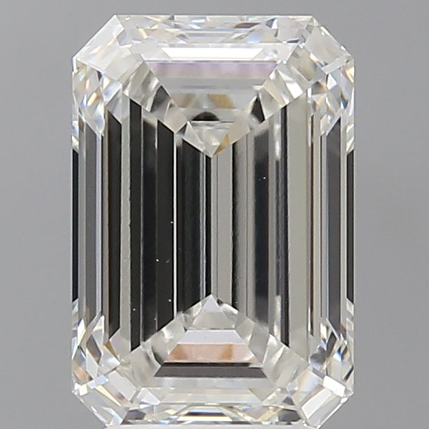 3.50 Carat Emerald Shaped, Ideal Cut, F Color, VVS2 Clarity, IGI Certified Lab Grown Diamond