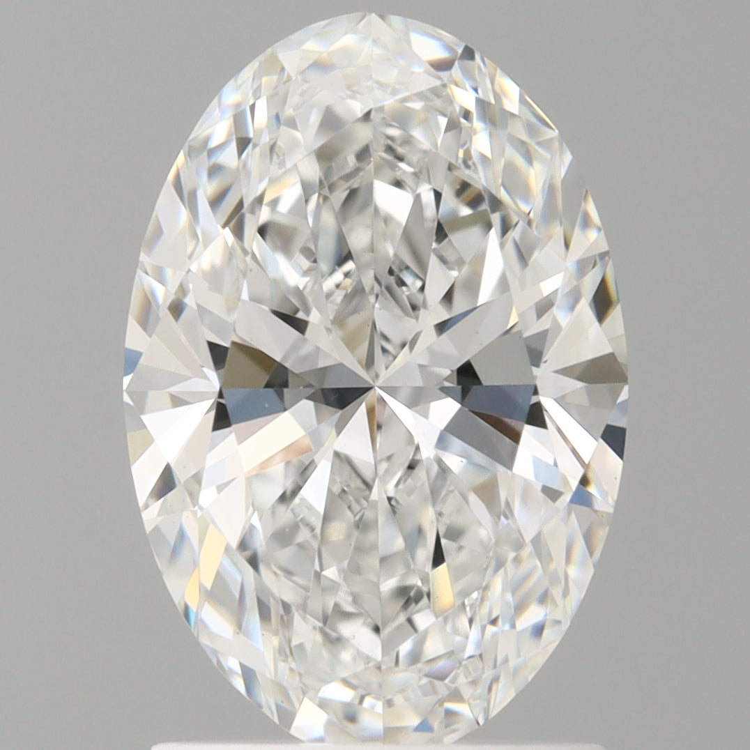 1.60 Carat Oval Shaped, Ideal Cut, D Color, VVS2 Clarity, IGI Certified Lab Grown Diamond