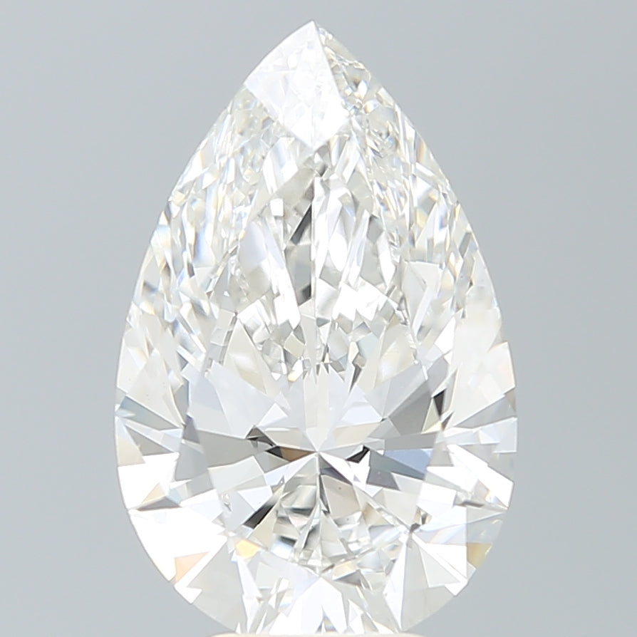 5.65 Carat Pear Shaped, Ideal Cut, F Color, VS1 Clarity, IGI Certified Lab Grown Diamond