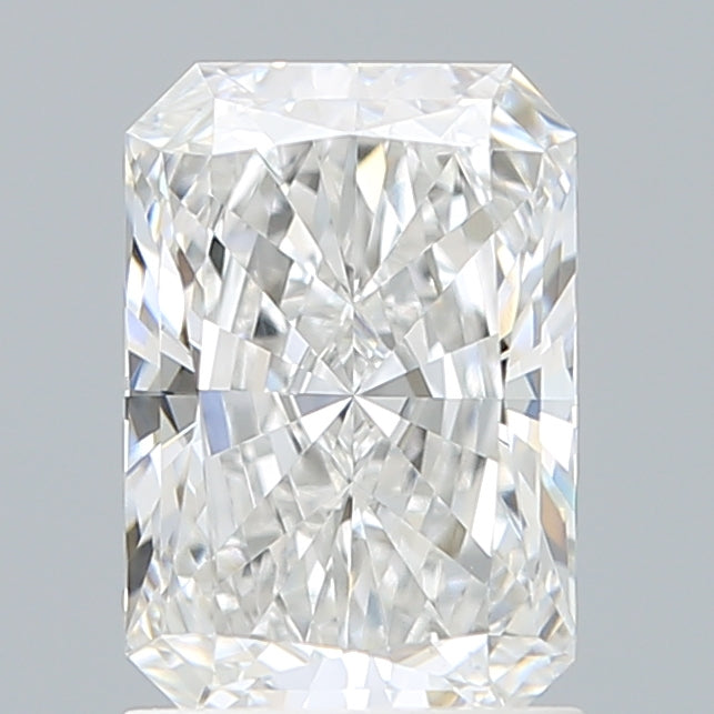 1.53 Carat Radiant Shaped, Ideal Cut, E Color, VVS2 Clarity, IGI Certified Lab Grown Diamond