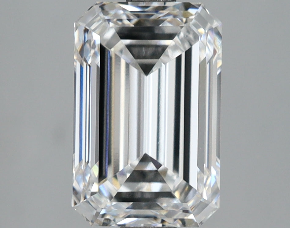 3.08 Carat Emerald Shaped, Ideal Cut, D Color, VVS1 Clarity, IGI Certified Lab Grown Diamond