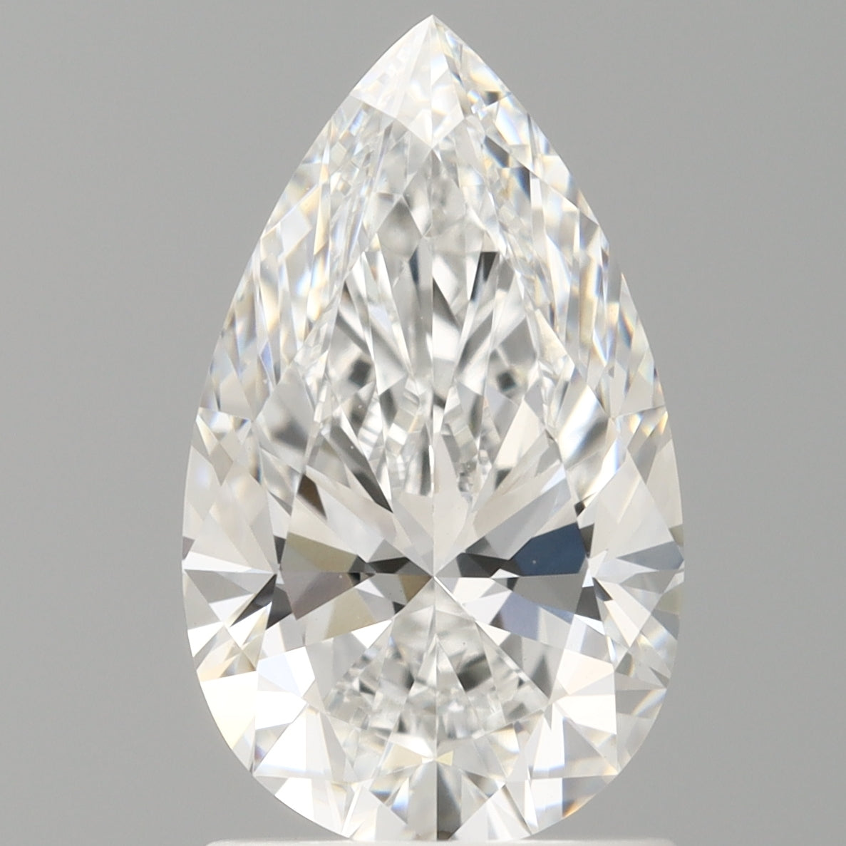 1.60 Carat Pear Shaped, Ideal Cut, E Color, VVS2 Clarity, IGI Certified Lab Grown Diamond