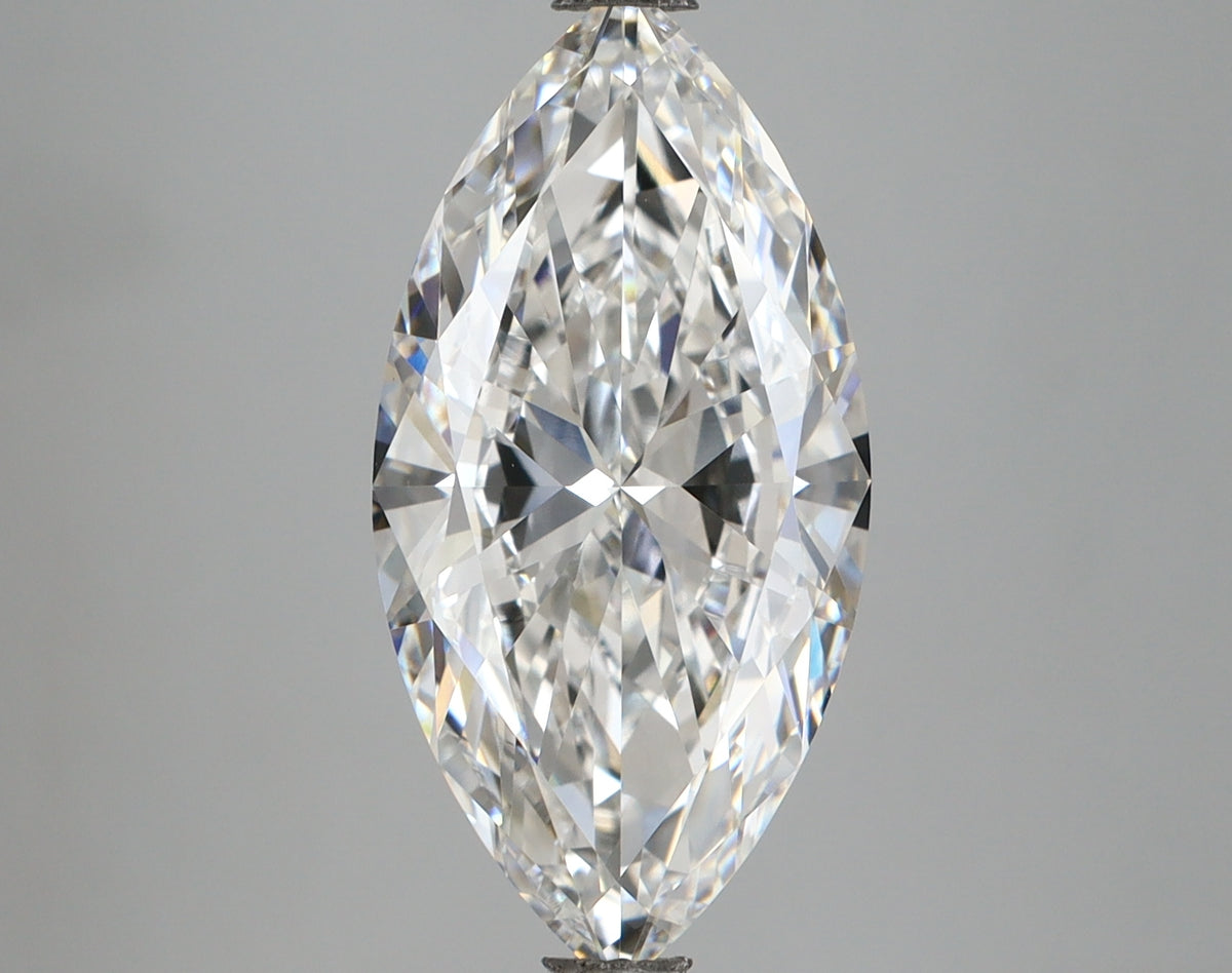 3.97 Carat Marquise Shaped, Ideal Cut, E Color, VVS2 Clarity, IGI Certified Lab Grown Diamond