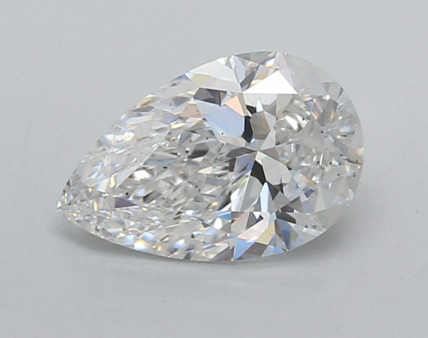 1.52 Carat Pear Shaped, Excellent Cut, D Color, VS2 Clarity, IGI Certified Lab Grown Diamond