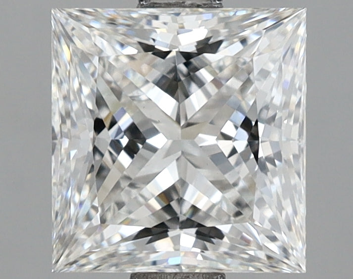 2.09 Carat Princess Shaped, Ideal Cut, E Color, VS1 Clarity, IGI Certified Lab Grown Diamond