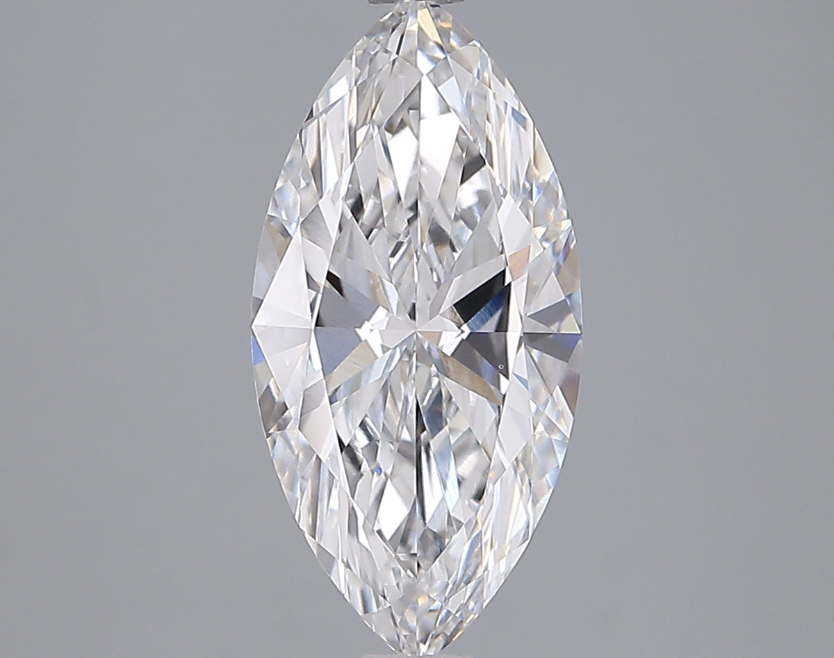 2.47 Carat Marquise Shaped, Ideal Cut, E Color, VVS2 Clarity, IGI Certified Lab Grown Diamond