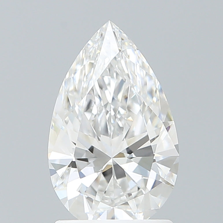 1.53 Carat Pear Shaped, Ideal Cut, D Color, VVS2 Clarity, IGI Certified Lab Grown Diamond