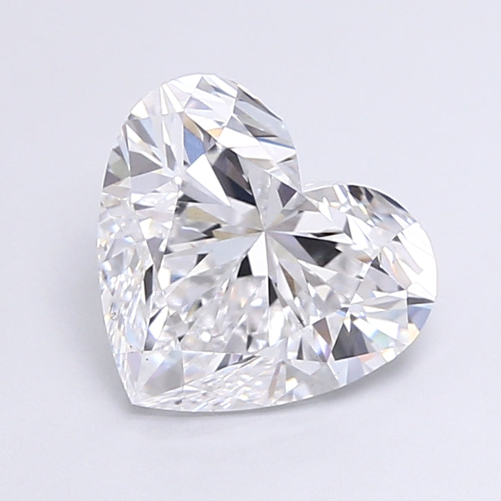 3.00 Carat Heart Shaped, Very Good Cut, D Color, VS1 Clarity, IGI Certified Lab Grown Diamond