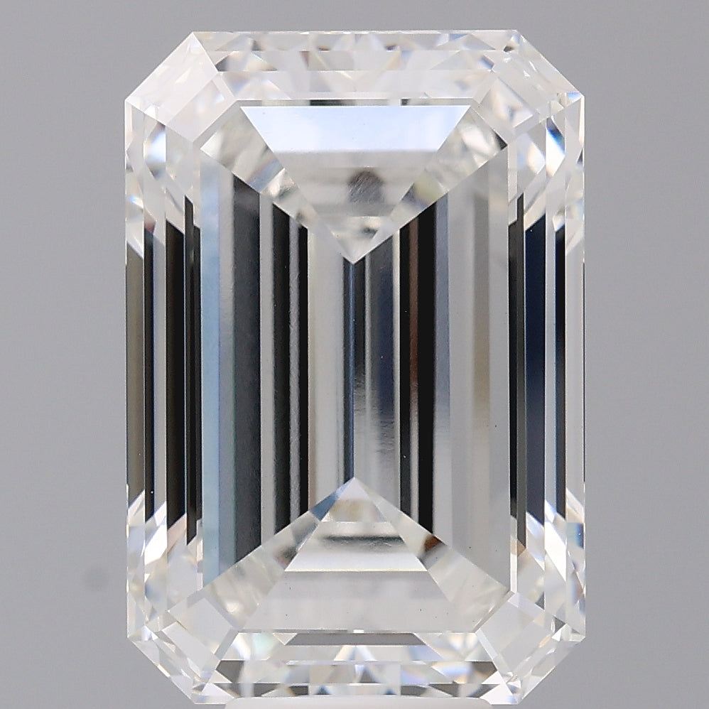 10.06 Carat Emerald Shaped, Excellent Cut, F Color, VVS2 Clarity, IGI Certified Lab Grown Diamond