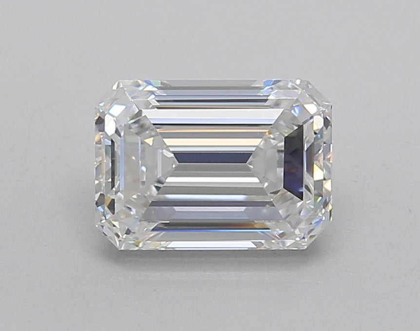 1.45 Carat Emerald Shaped, Very Good Cut, D Color, VVS2 Clarity, IGI Certified Lab Grown Diamond