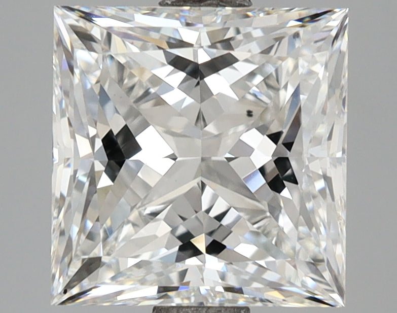 3.10 Carat Princess Shaped, Ideal Cut, F Color, VVS2 Clarity, IGI Certified Lab Grown Diamond