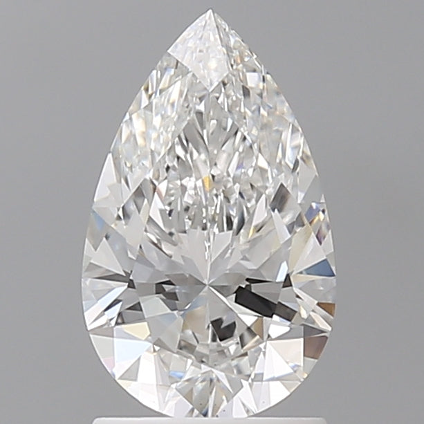 1.58 Carat Pear Shaped, Ideal Cut, E Color, VS1 Clarity, IGI Certified Lab Grown Diamond