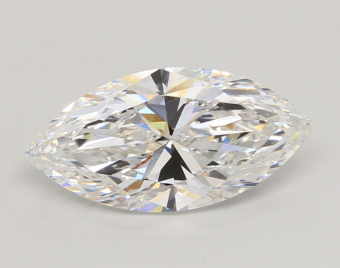 4.01 Carat Marquise Shaped, Ideal Cut, E Color, VVS1 Clarity, IGI Certified Lab Grown Diamond
