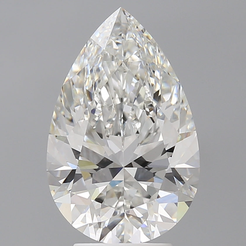 4.51 Carat Pear Shaped, Ideal Cut, F Color, VVS2 Clarity, IGI Certified Lab Grown Diamond