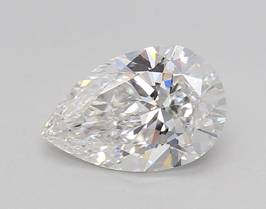 1.52 Carat Pear Shaped, Ideal Cut, D Color, VVS2 Clarity, IGI Certified Lab Grown Diamond