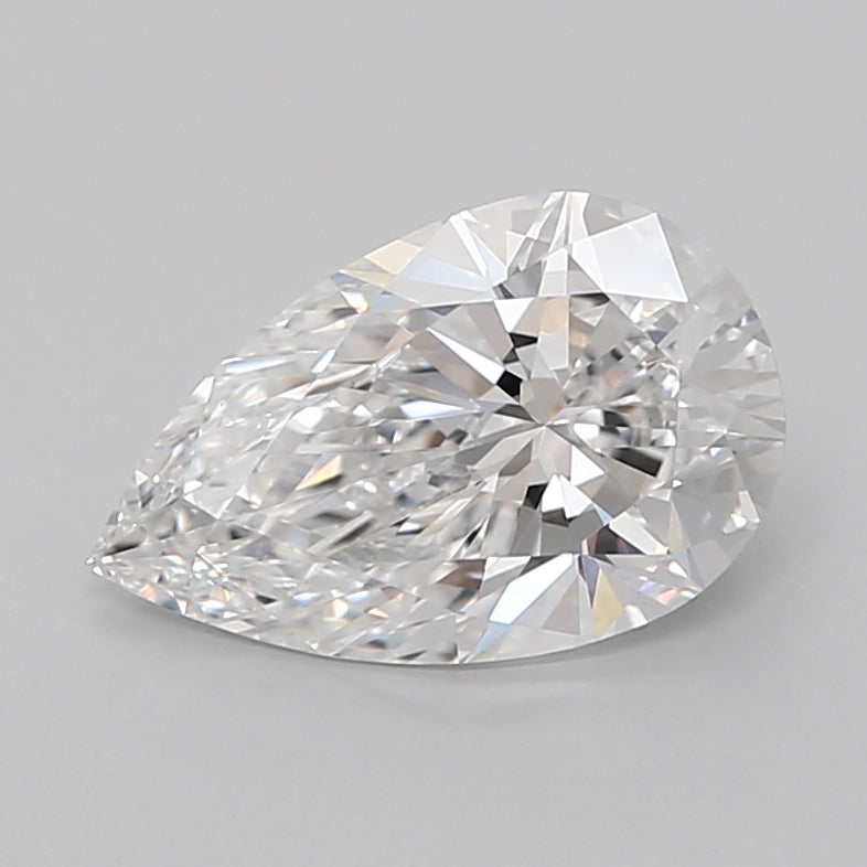 2.07 Carat Pear Shaped, Ideal Cut, D Color, VVS2 Clarity, IGI Certified Lab Grown Diamond