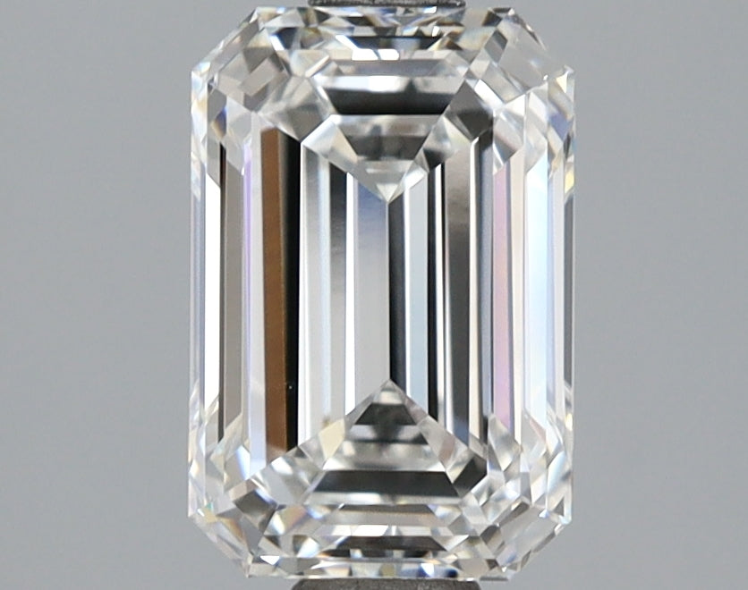 2.03 Carat Emerald Shaped, Ideal Cut, E Color, VVS2 Clarity, IGI Certified Lab Grown Diamond