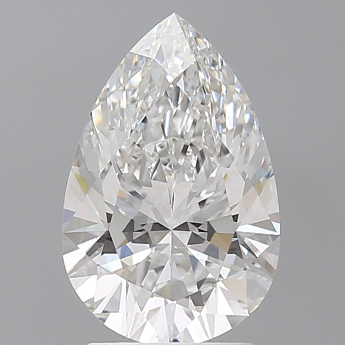2.57 Carat Pear Shaped, Ideal Cut, E Color, VVS2 Clarity, IGI Certified Lab Grown Diamond