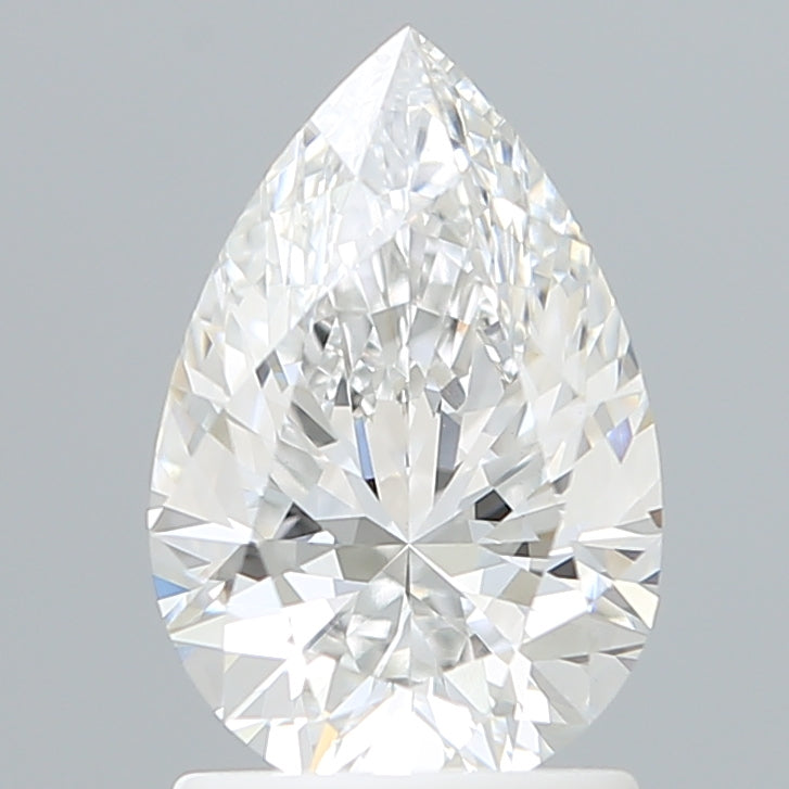 1.58 Carat Pear Shaped, Ideal Cut, E Color, VVS2 Clarity, IGI Certified Lab Grown Diamond