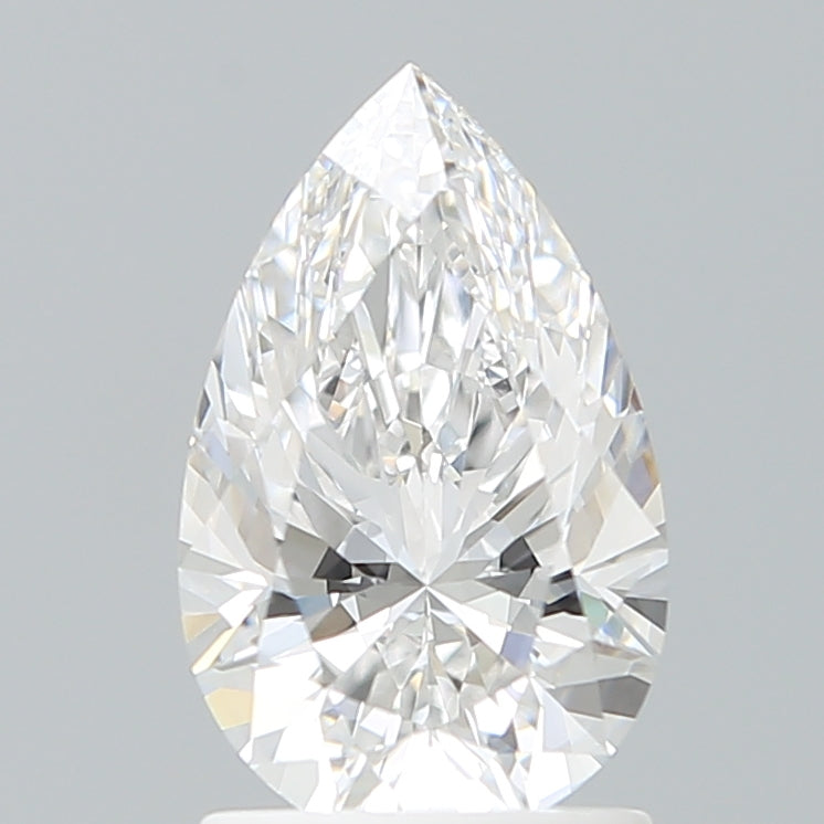 1.60 Carat Pear Shaped, Excellent Cut, D Color, VVS2 Clarity, IGI Certified Lab Grown Diamond