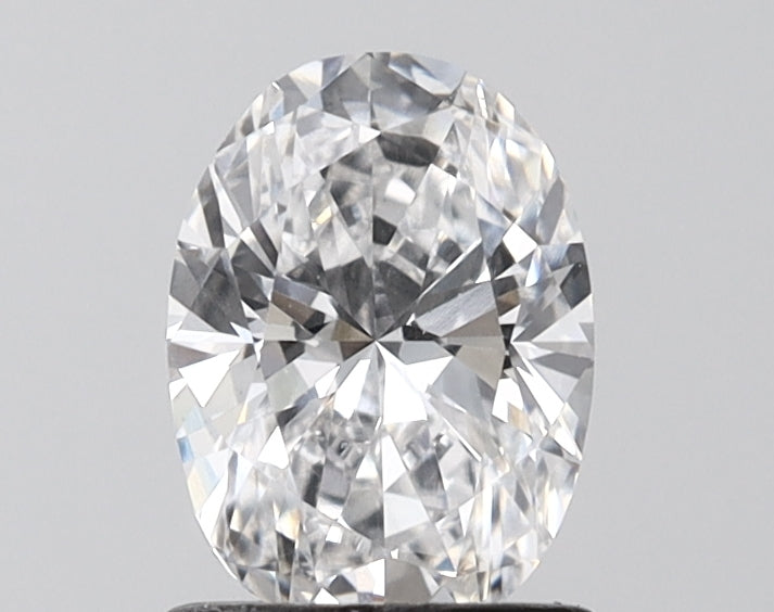 1.12 Carat Oval Shaped, Ideal Cut, D Color, VVS2 Clarity, IGI Certified Lab Grown Diamond
