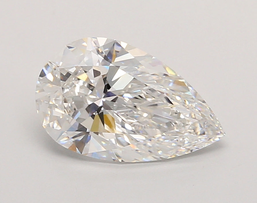2.04 Carat Pear Shaped, Ideal Cut, E Color, VVS1 Clarity, IGI Certified Lab Grown Diamond